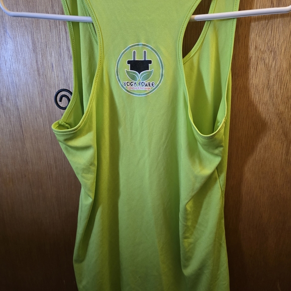 Sport-Tek Lime Green Racerback Tank Top - Picture 3 of 4